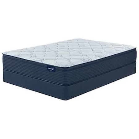 Queen 12" Euro Top Encased Coil Mattress and 6" Low Profile Steel Foundation